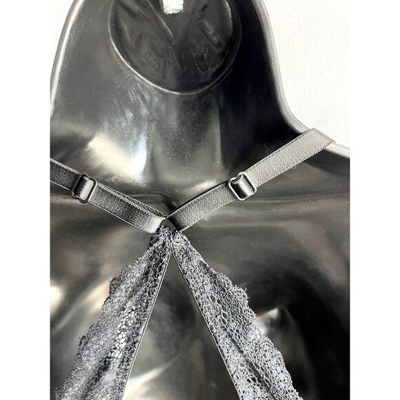 XOXO Black Push Up Bra Classic Size 36B Lace Back Sexy Lingerie Front Clasp - Picture 6 of 10